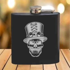 Flask - 6 oz. - Powder Coated Paint or Leather (#657)