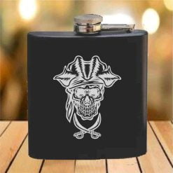 Flask - 6 oz. - Powder Coated Paint or Leather (#658)