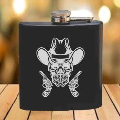 Flask - 6 oz. - Powder Coated Paint or Leather (#659)