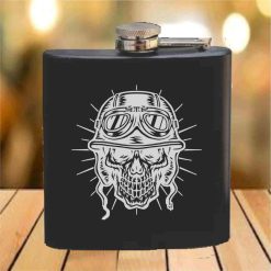 Flask - 6 oz. - Powder Coated Paint or Leather (#660)