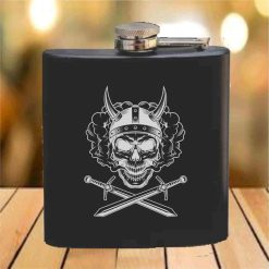 Flask - 6 oz. - Powder Coated Paint or Leather (#662)