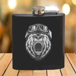 Flask - 6 oz. - Powder Coated Paint or Leather (#663)