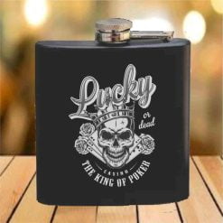 Flask - 6 oz. - Powder Coated Paint or Leather (#667)