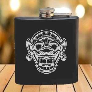 Flask - 6 oz. - Powder Coated Paint or Leather (#670)