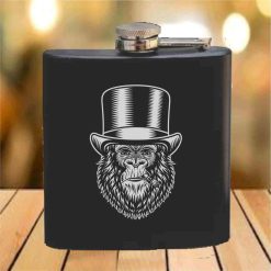 Flask - 6 oz. - Powder Coated Paint or Leather (#675)