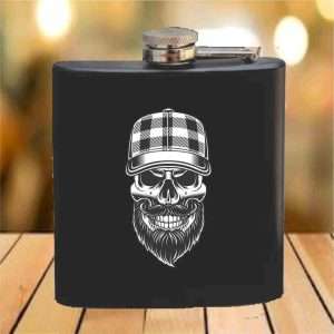 Flask - 6 oz. - Powder Coated Paint or Leather (#678)