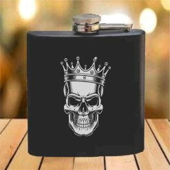 Flask - 6 oz. - Powder Coated Paint or Leather (#679)