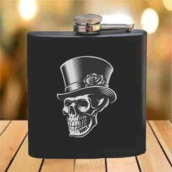 Flask - 6 oz. - Powder Coated Paint or Leather (#680)