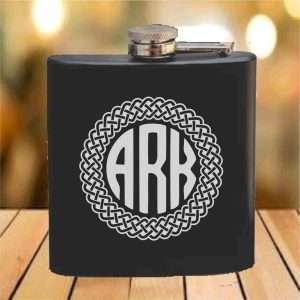 Flask - 6 oz. - Powder Coated Paint or Leather (#690)