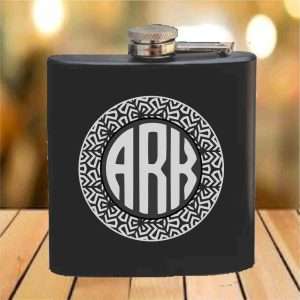 Flask - 6 oz. - Powder Coated Paint or Leather (#692)