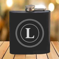 Flask - 6 oz. - Powder Coated Paint or Leather (#693)