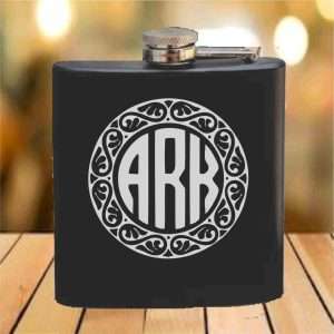 Flask - 6 oz. - Powder Coated Paint or Leather (#694)