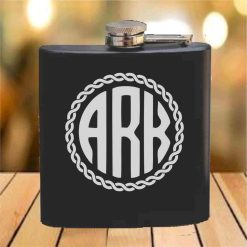 Flask - 6 oz. - Powder Coated Paint or Leather (#695)