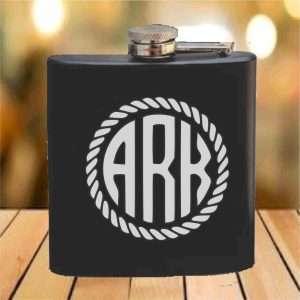 Flask - 6 oz. - Powder Coated Paint or Leather (#696)