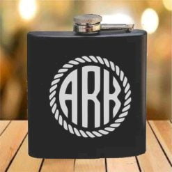 Flask - 6 oz. - Powder Coated Paint or Leather (#696)