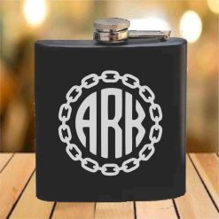 Flask - 6 oz. - Powder Coated Paint or Leather (#697)