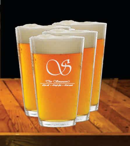 Beer Pint Glasses, Design 152