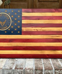 Rustic American Flag - Air Force Seal (2 sizes)