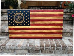Rustic American Flag - Marines Seal (2 sizes)