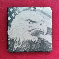 Slate Coasters - Patriotic Eagle Profile