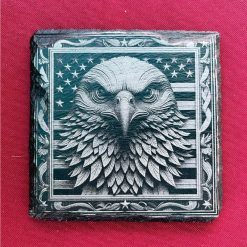 Slate Coasters - Patriotic Fierce Eagle Head