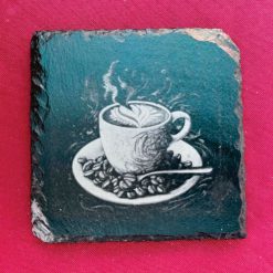 Slate Coasters - Coffee Cup and Beans