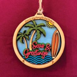Seas & Greetings Beach 3 Layers Ornament